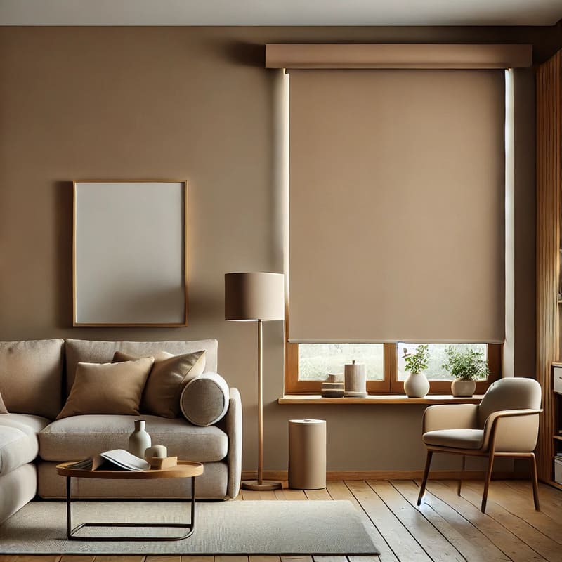 Mua Rèm Cuốn Chống Nắng Màu Nào Dễ Chịu và Thoải Mái (màu nâu nhạt)