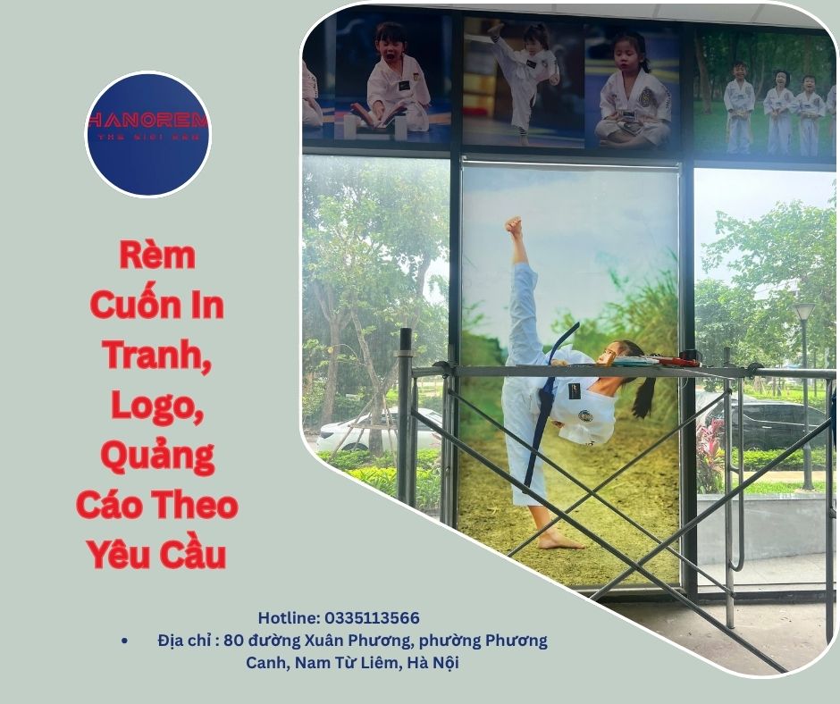 Rèm Cuốn In Tranh, Logo, Quảng Cáo Theo Yêu Cầu